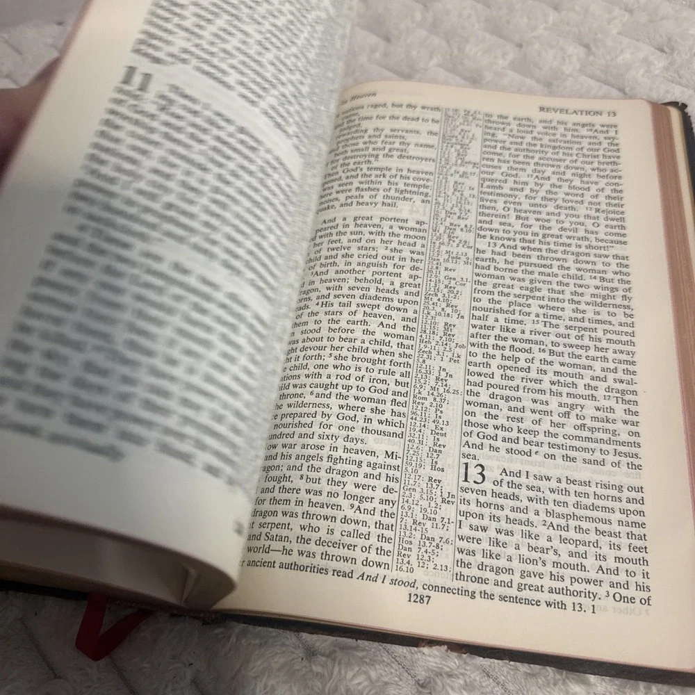 Vintage Holy Bible Black KJV Reference Ed Nelson 1959 Personalized Burba 1964